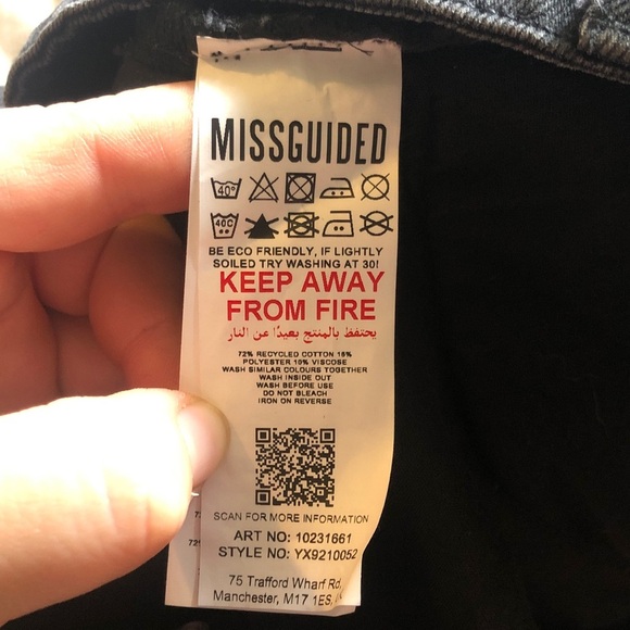 Misguided | High Rise Button Fly Shorts - Picture 7 of 7